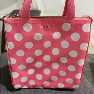 Kate Spade New York Cute Pink Dot Lunch Bag Large Capacity Lunch Tote Brand New
